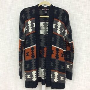 Polly & Esther Large Multicolored Open Sweater